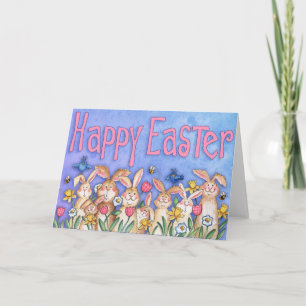 Festividades Felz pascoa Bunnies - Cartão de Saudação