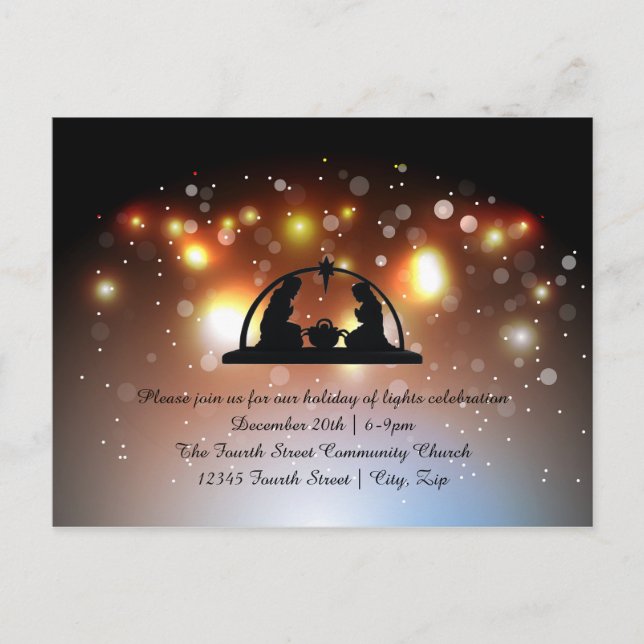 Festividades Feriado da Natividade das Luzes - Cartão Postal de (Frente)