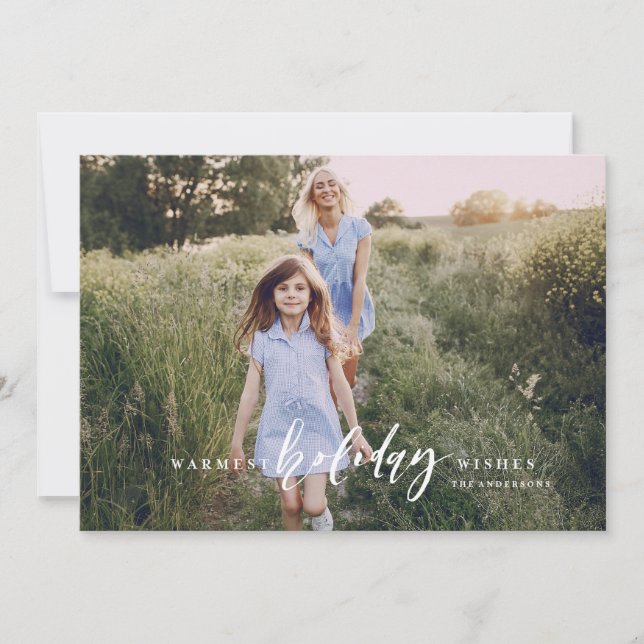 Festividades Feriado Mais Quente Deseja Cartão de Natal (Frente)