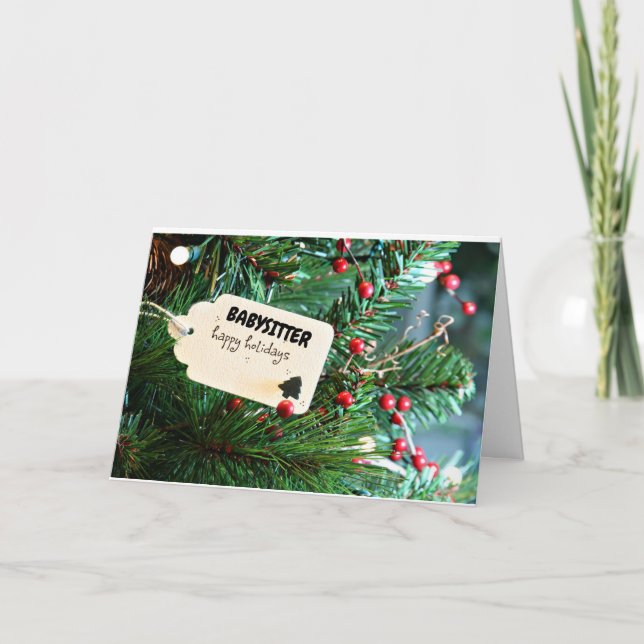 FESTIVIDADES FÉRIAS FELIZES **BABYSITTER** CARTÃO DE NATAL (Frente)