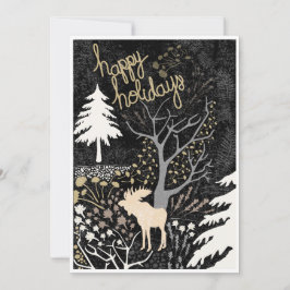 Festividades Férias Felizes Cartão de Férias Alce da Floresta