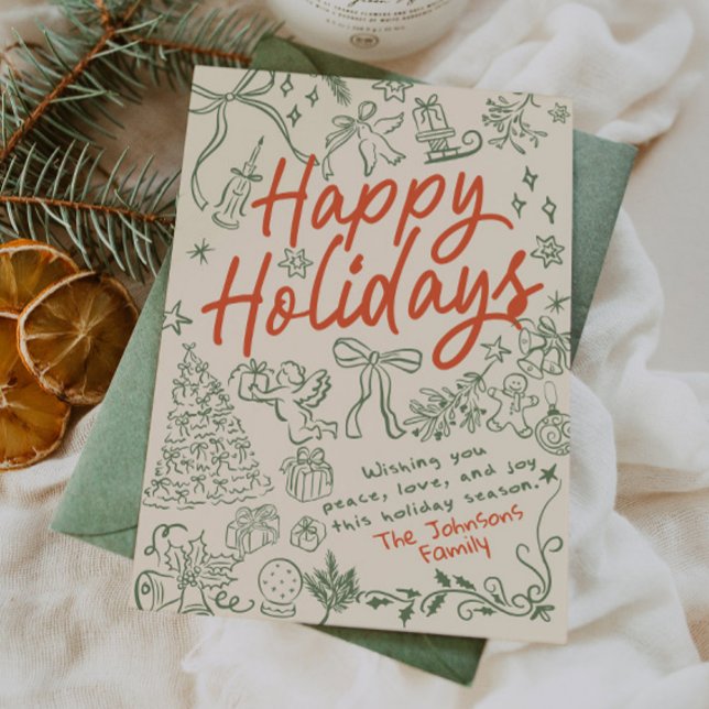 Festividades Férias Felizes Cartão de Férias Caprichoso Desenha (Criador carregado)