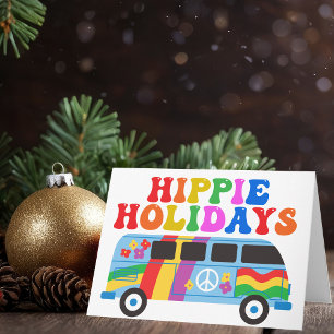 Festividades Férias Hippie Cartão de Férias Personalizado dos a