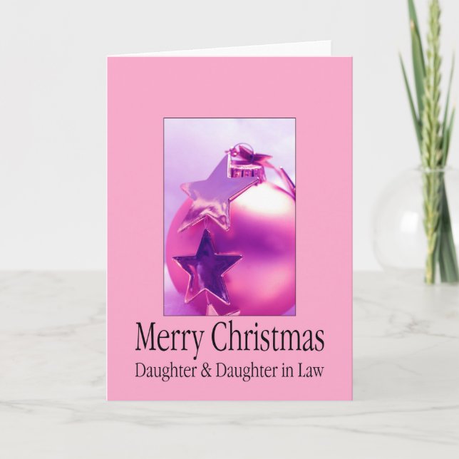 Festividades Filha e nora Feliz Cartão de Natal (Frente)