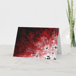 Festividades Flocos de neve de futebol - Cartão de Natal/Feriad