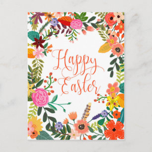 Festividades Flores brilhantes de cartão postal de felz pascoa
