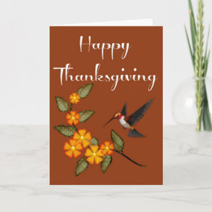 Festividades Flores Elegantes e Cartão de Ação de Graças de Hum