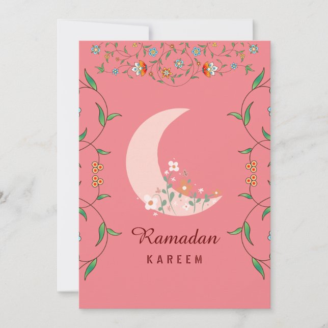Festividades Flores Ramadan Kareem - Cartão de Férias (Frente)