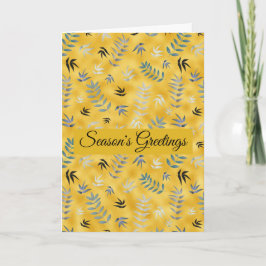 Festividades Folha moderna padrão ouro fundo Cartão de férias