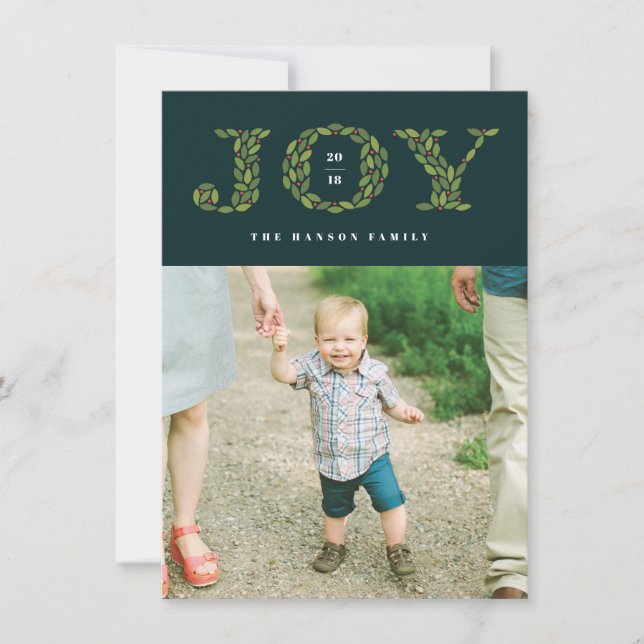 Festividades Folhas e Cartão com fotos de Férias de Berries (Frente)