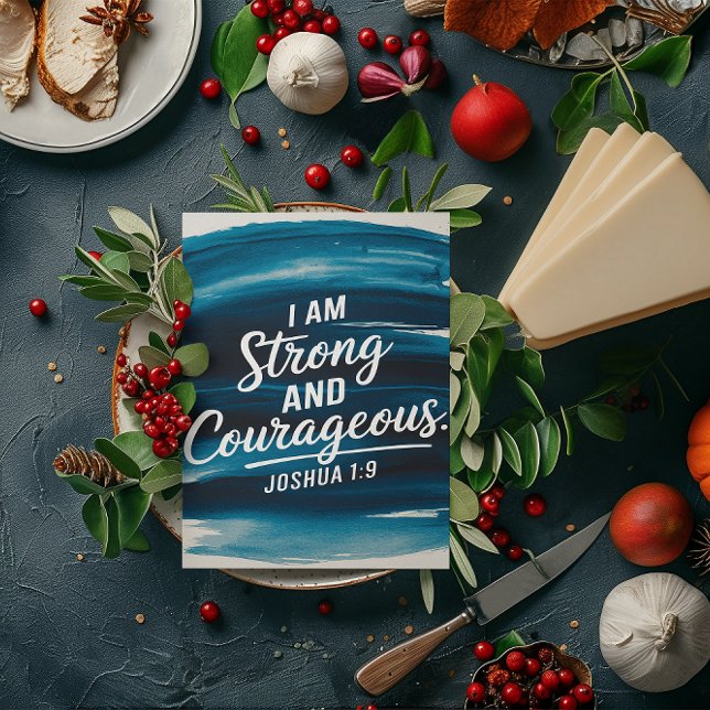 Festividades Força e coragem no cartão de afirmação do Cristo (Criador carregado)