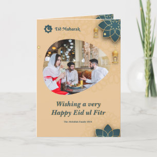 Festividades Foto da Família Eid Mubarak Cartão de Boas Festas