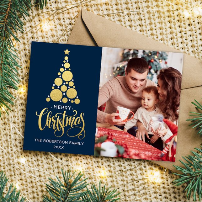 Festividades Foto da Família Feliz Natal Cartão de Férias Mágic (Criador carregado)