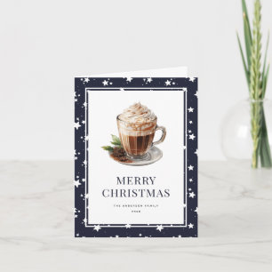 Festividades Foto de Chocolate Quente Moderno Cartão de Natal F
