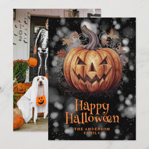 Festividades Foto: Feliz Cartão de Dia das Bruxas de Pumpkin