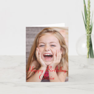 Festividades Foto personalizada, cartão de aniversário. Cartão