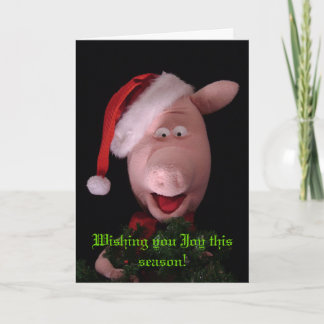 Festividades Francis, o Cartão de Natal do Porco