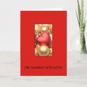 Festividades Frohe Weihnachten Cartão de Natal Alemão