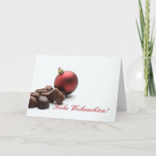 Festividades Frohe Weihnachten Cartão de Natal Alemão