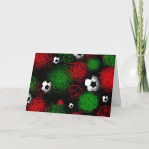 Festividades Futebol abstrato2 - Cartão de Natal/Feriado