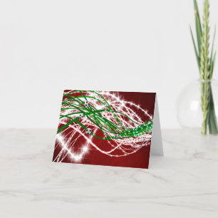 Festividades Futebol das luzes de abstrato - Cartão de Natal/Fe