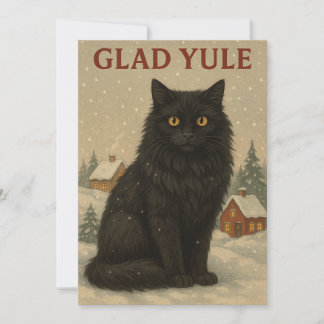 Festividades gato de Yule cartão de Yule