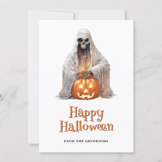 Festividades Ghost Jack O’Lanterna Feliz Cartão de Halloween