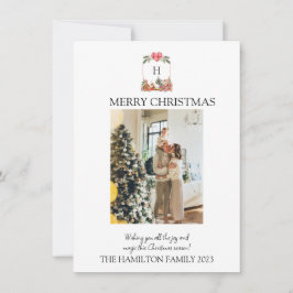 Festividades Gingerbird Village Crest com Cartão de Natal Fotog