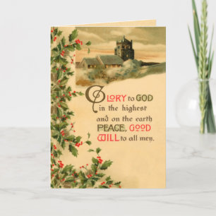 Festividades Glória a Deus Cartão de Natal