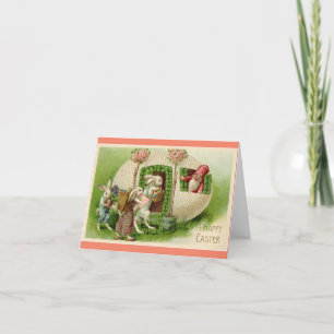 Festividades Gnome no Cartão de Férias Infantil de Ovo