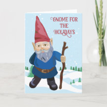 Gnome para o cartão de Natal de Férias