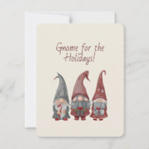 Gnomos de Natal Adoráveis com Cartão de Feliz Nata