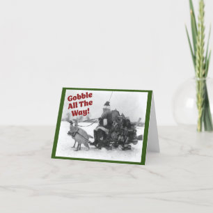 Festividades Gobble, Cartão de Natal engraçado para peru