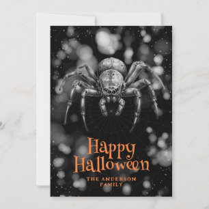 Festividades Grande Cartão de Halloween Feliz de Cobweb Spider