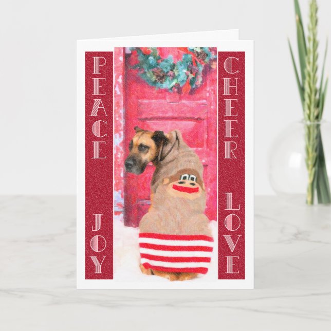 Festividades Grande Cartão de Voto de Cachorro (Frente)