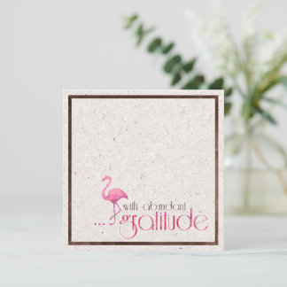 Festividades Gratidão Flamingo com Cartão de Água Rosa