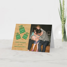 Festividades Green Rustic apresenta Cartão com fotos de Férias