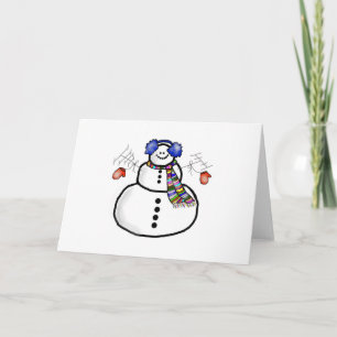 Festividades Ham Radio Snowman Cartão de Natal