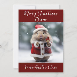 Festividades Hamster de Papais noeis de Cartão de Natal Persona