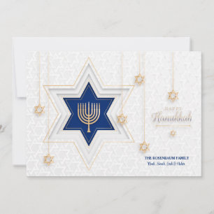 Festividades Hanukkah Saudações Cartão de Férias