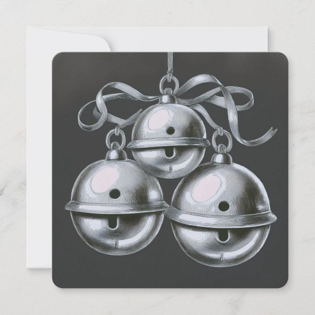 Festividades Hark, como os Bells: Um Cartão de Natal Minimalist (Frente)