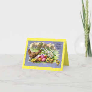 Festividades Hen Com Cartão De Férias De Pintinhos