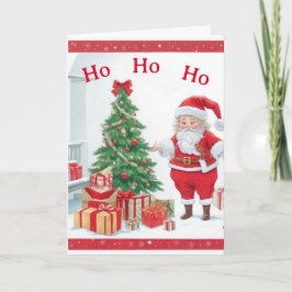 Festividades Ho Ho Ho Cartão de Natal