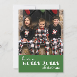 Festividades Holly Jolly cartão de saudação de Natal