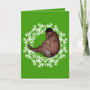 Festividades Homem Gordo Grande Natal Gordo! Cartão de saudaç