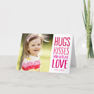 Festividades Hugs Kisses Dia de os namorados Cartão com fotos