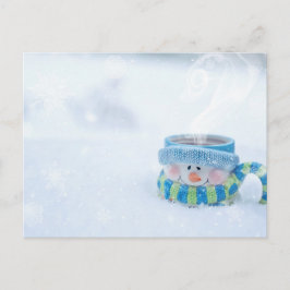 Festividades Ilustração de boneco de neve no cartão postal