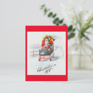 Festividades Ilustração do cartão postal de feriado Santa Claus