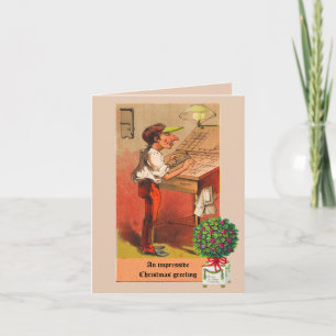 Festividades Impressora em quadrinhos com cartão de Natal com 