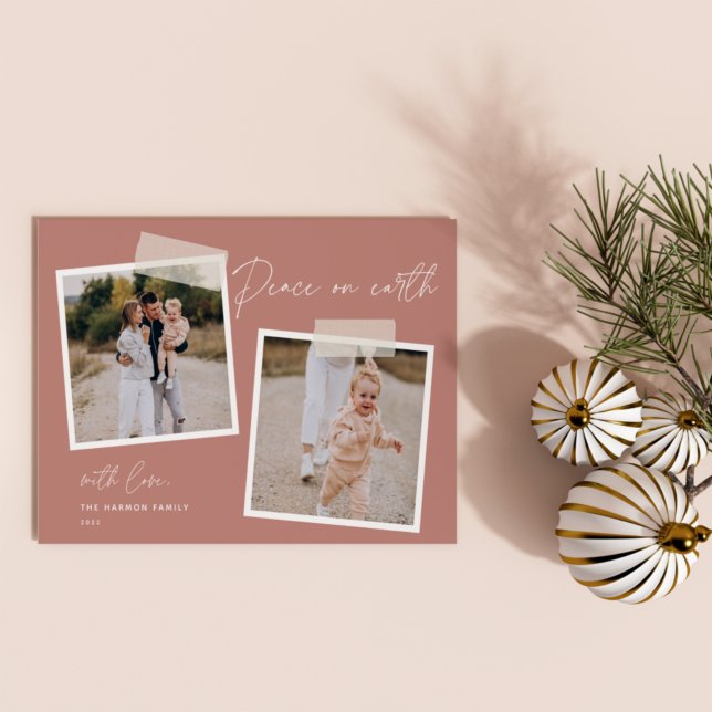 Festividades Instantâneo | Cartão de Férias Fotográficas Peace  (Criador carregado)